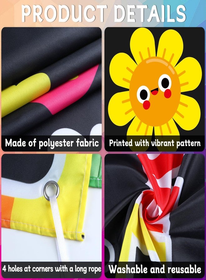 Wiooffen Classroom Welcome Door Cover Welcome Banner Wall Door Decor Colorful Welcome Front Door Porch Sign Back To School Hanging Banner Decoration Colorful Photo Background for Kids Classroom Decor - Image 3