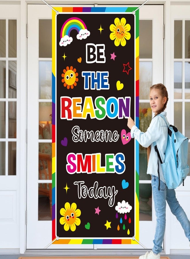 Wiooffen Classroom Welcome Door Cover Welcome Banner Wall Door Decor Colorful Welcome Front Door Porch Sign Back To School Hanging Banner Decoration Colorful Photo Background for Kids Classroom Decor - Image 1