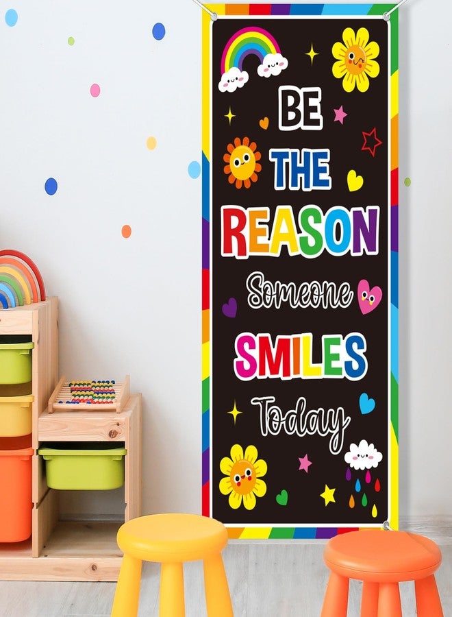Wiooffen Classroom Welcome Door Cover Welcome Banner Wall Door Decor Colorful Welcome Front Door Porch Sign Back To School Hanging Banner Decoration Colorful Photo Background for Kids Classroom Decor - Image 5