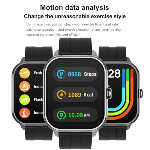 Denash Smart Watch with Earbuds, 2.01" HD Screen 2 in 1 Smartwatch with Bluetooth Earbuds, 100+ Sport Fitness Tracker, NFC, Pedometer, Sleep/Heart Rate/Blood Pressure Monitor Compatible with iOS & Androd - Image 5