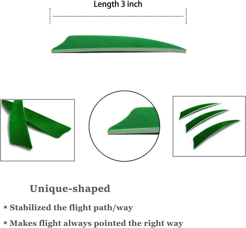MS JUMPPER Arrows 3 Inch Real Feathers Fletching with Shield Cut for DIY Hunting Shooting Shafts (36 Pack) - Image 2