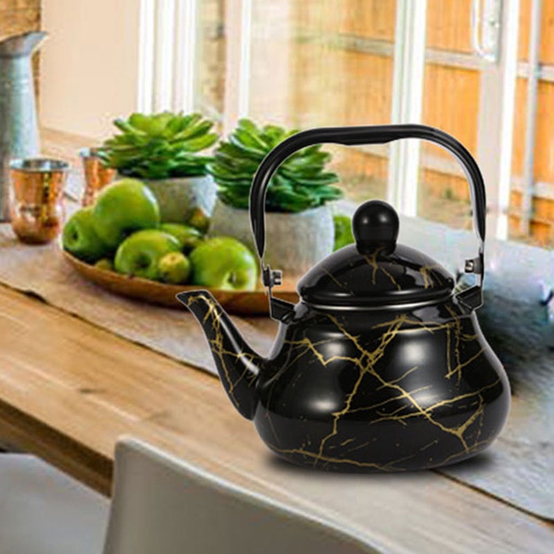 🍳 غلاية ماء مطلية للمطبخ المنزلي تصميم شكل كمثرى باللون الأسود وموصلية حرارية ممتازة - Image 2