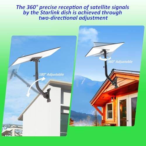 Cmilodi Starlink Mount,Starlink Gen 3 Mount with Adjustable Telescoping Pole for Wall /Roof(Concrete or Wood) ,Easy Installation for Starlink Gen 3 - Image 3