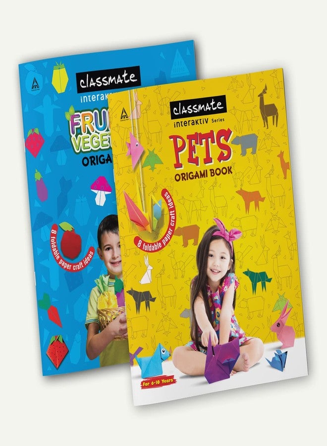 Classmate Interaktiv Origami Craft Book (Pack of 2 ) - Fruits & Veggies and Pets, Multicolor (2661001) - Image 1