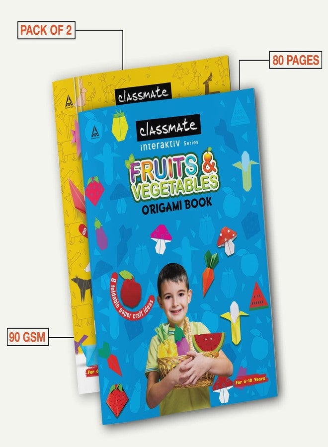 Classmate Interaktiv Origami Craft Book (Pack of 2 ) - Fruits & Veggies and Pets, Multicolor (2661001) - Image 5