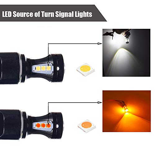 Skdorpfm J-eep Gladiator Switchback LED Turn Signal Lights Lamp Bulbs and Parking DRL Kit for 2020 JT Gladiator Rubicon Overland,5 Year Warranty - Image 2