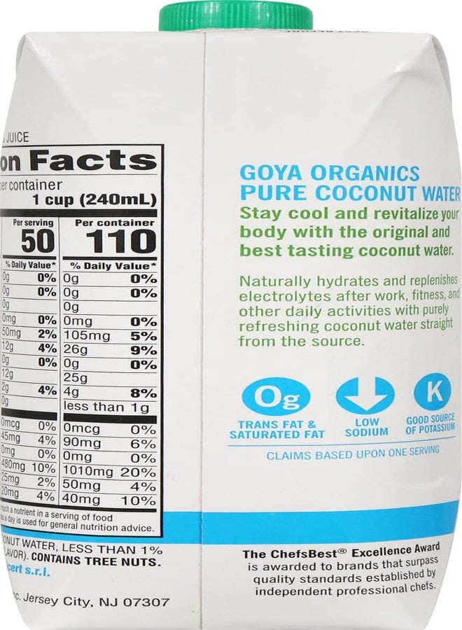 Goya Organic 100% Pure Coconut Water, 16.9 Ounce (Pack of 2) - Image 4