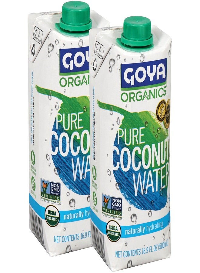 Goya Organic 100% Pure Coconut Water, 16.9 Ounce (Pack of 2) - Image 1