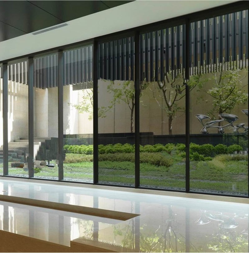 CVANU Privacy Window Tint Solar Heat Control Smooth Glass Window Film Sticker for Home, Office (12x96 Inch, Black) - Image 5