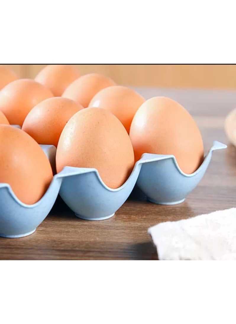 TERXA TERXA 15 Cup Egg Holder Tray Eggs Storage Rack With Lid Egg Storage Box Plastic Egg Basket Egg Container Tray Kitchen Tool Accessories Pack of 2 PCsMulticolor  - Image 4