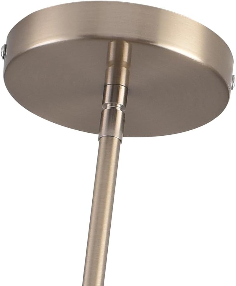 KLSS Brushed Nickel Pendant Lights,Modern Farmhouse Pendant Light,Light Fixture Kitchen Pendant Mini Hanging Light for Sink Island,Adjustable Height,Home Décor Lighting (Brushed Nickel 2 pack Stem Rod) - Image 4