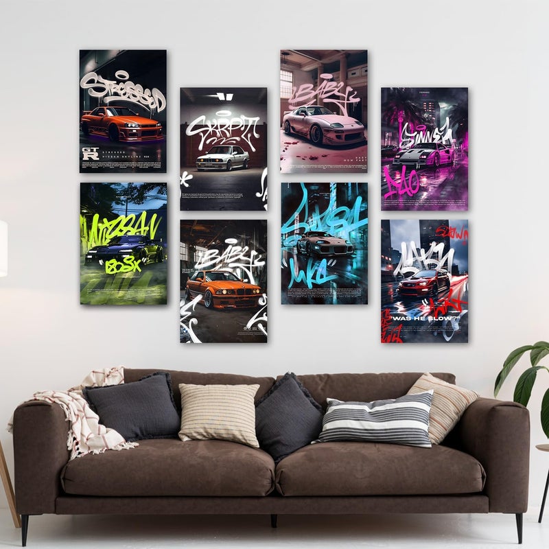Wallgasm مجموعة من 8 ملصقات سيارات - Image 2