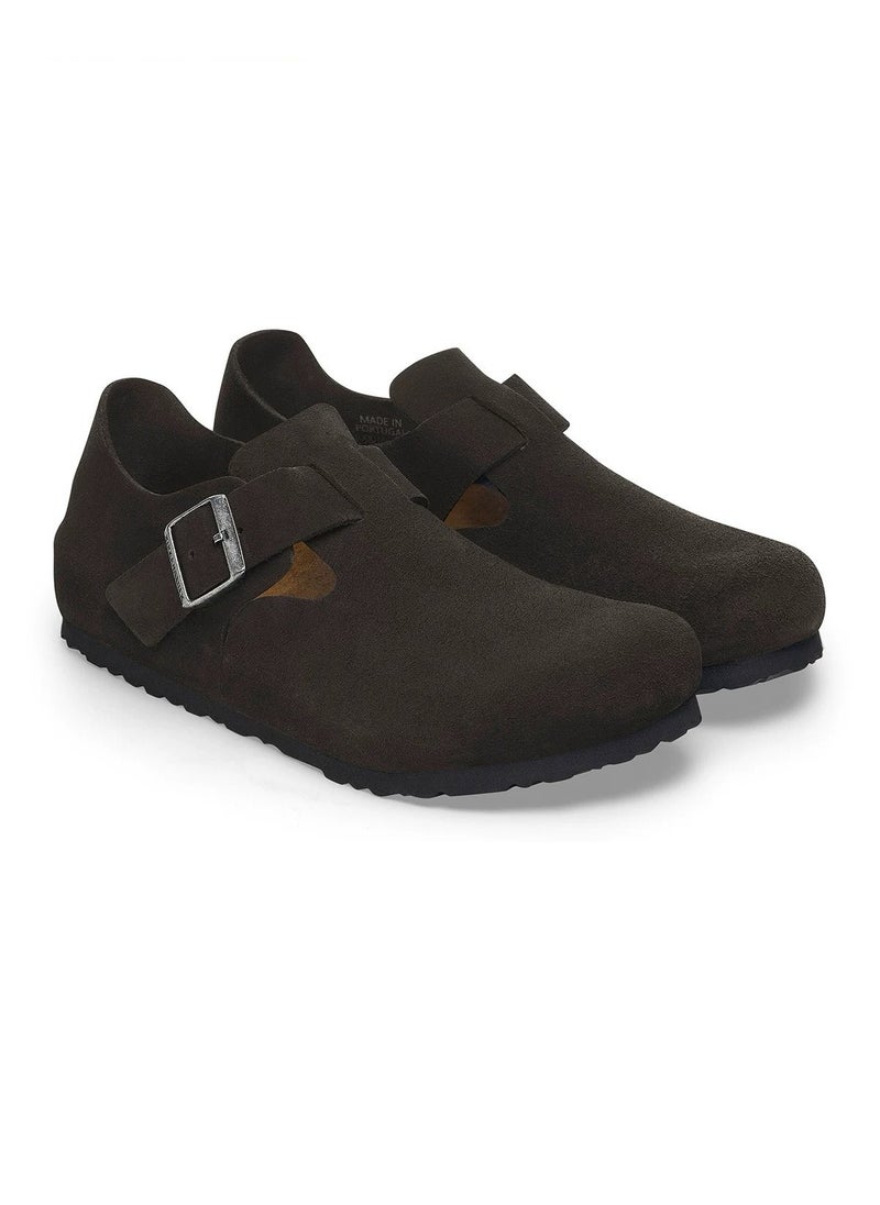 بيركنستوك BIRKENSTOCK الرجال والنساء من الفلين الجلد من جلد البقر والأحذية العادية لندن منخفضة أعلى  - Image 1