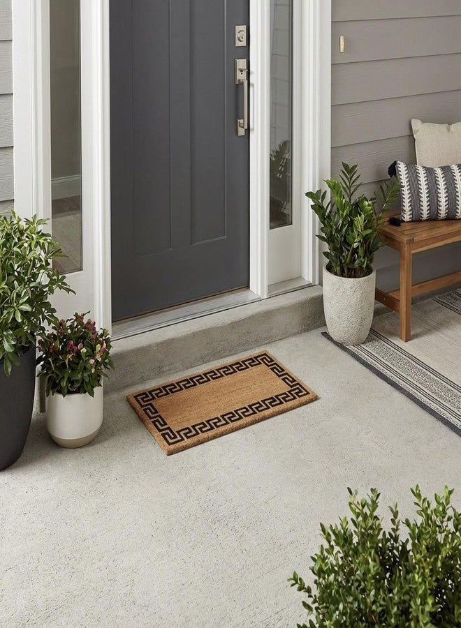 Kempf Printed Coco Coir Doormat Greek Key (Black) - Image 3