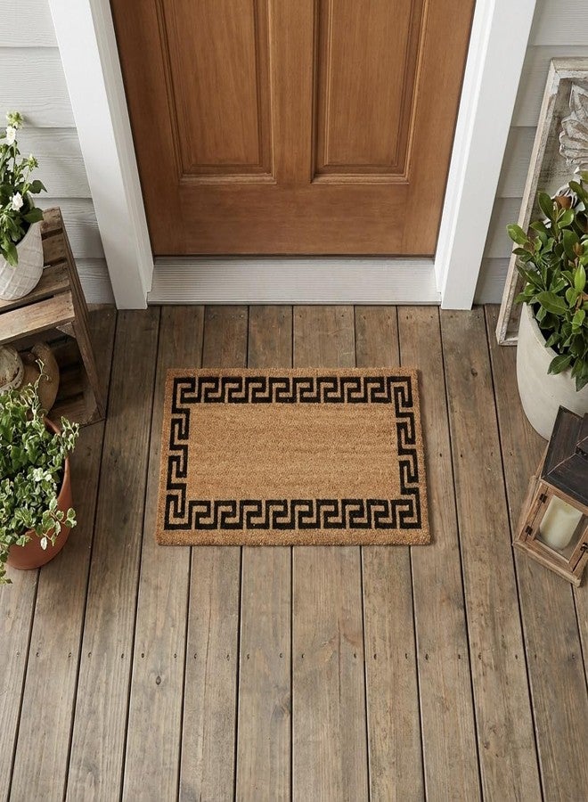 Kempf Printed Coco Coir Doormat Greek Key (Black) - Image 2
