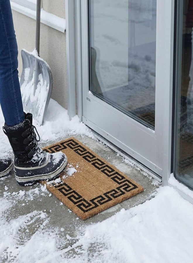 Kempf Printed Coco Coir Doormat Greek Key (Black) - Image 5