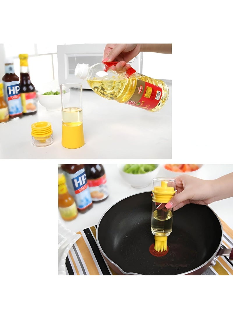 إيونتو زجاجة دهن سيليكون 3 في 1 مع فرشاة - موزع صلصة وزيت وشراب للشواء والطهي والخبز - Image 3