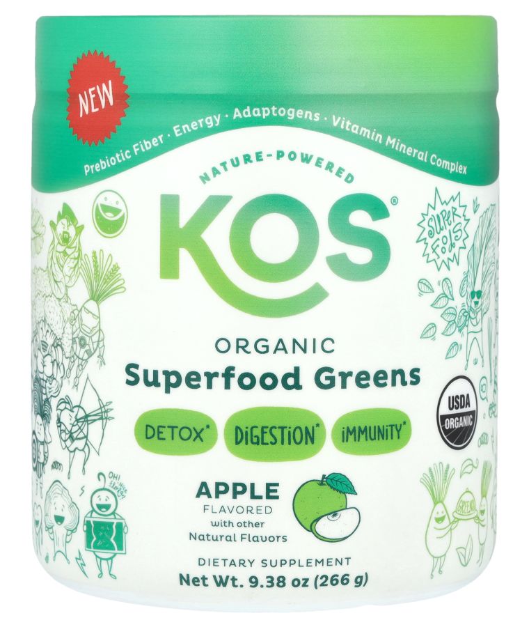 KOS Organic Superfood Greens Apple 9.38 oz (266 g)