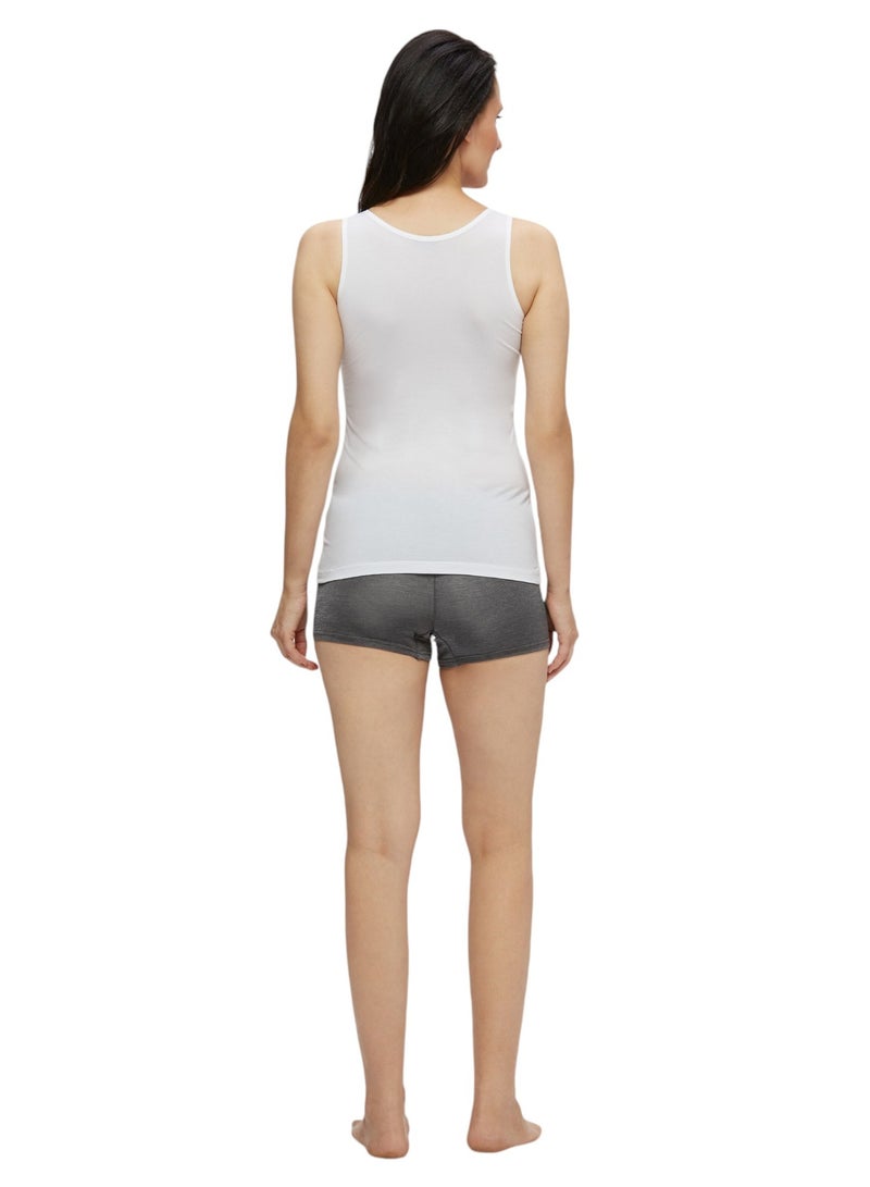 BYC WOMEN'S MODAL VEST - WHITE  - Image 4