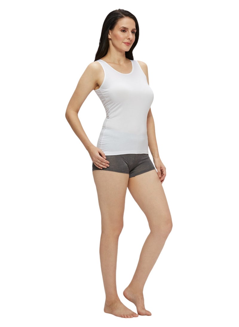 BYC WOMEN'S MODAL VEST - WHITE  - Image 2