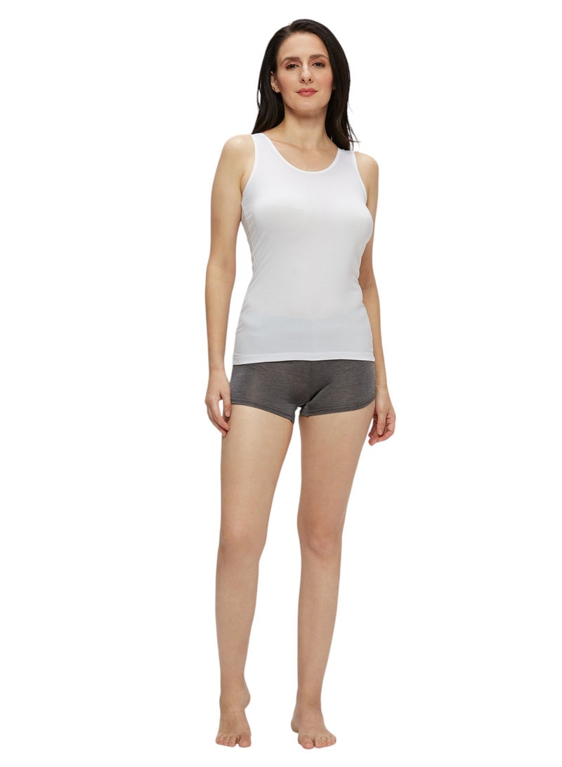 BYC WOMEN'S MODAL VEST - WHITE  - Image 1