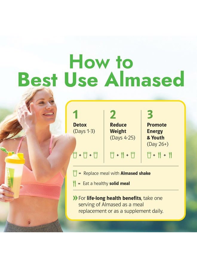 ALMASED Vanilla Meal Replacement Shake - Low-Glycemic High Plant Base Protein Powder- Nutritional Weight Health Support Supplement - Vanilla Flavor - 17.6 oz (1.1 Pound (1 Pack)) - Image 3