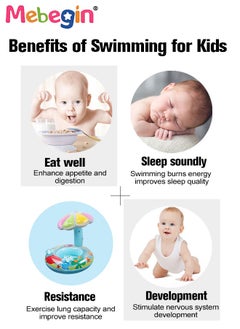 MEBEGIN Mushroom Shape Pool Float with Sun Canopy, Inflatable Pool Float for Babies and Toddlers, Creative Float with Safety Seat, Comfortable Durable Floaty, Fun Water Toys for Kids, Suitable for Family Swimming Pools, Outdoor Trips, Lakes and Beaches, 65*70*87cm  - Image 5
