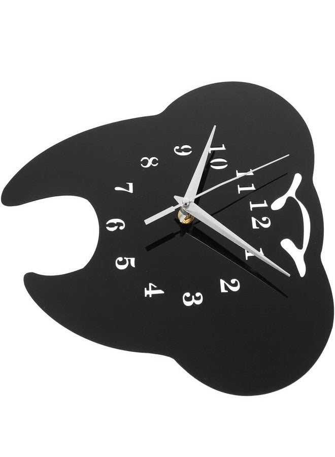 NABSTER Wooden Black Dentist Wall Clock for Dentist,Dental Clinic Made with Russian Birch Wood, Modern Design for Gifting, Office, Home, Living Room Decor (12 inch) (Black) - Image 3