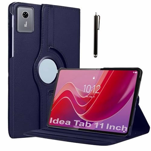 ProElite Cover for Lenovo idea Tab 11 inch 2025, 360 Rotatable Smart Flip Case Cover for Lenovo idea Tab 11 inch 2025 Tablet with Stylus Pen, Dark Blue - Image 1