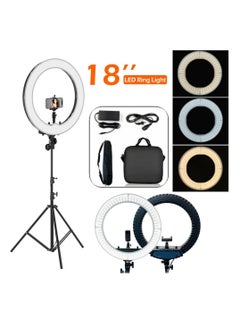 HQ HQ 18N Soft Ring Light with Tripod Stand for Selfie Makeup Live Stream and YouTube Video Dimmable LED Camera Light  - Image 1