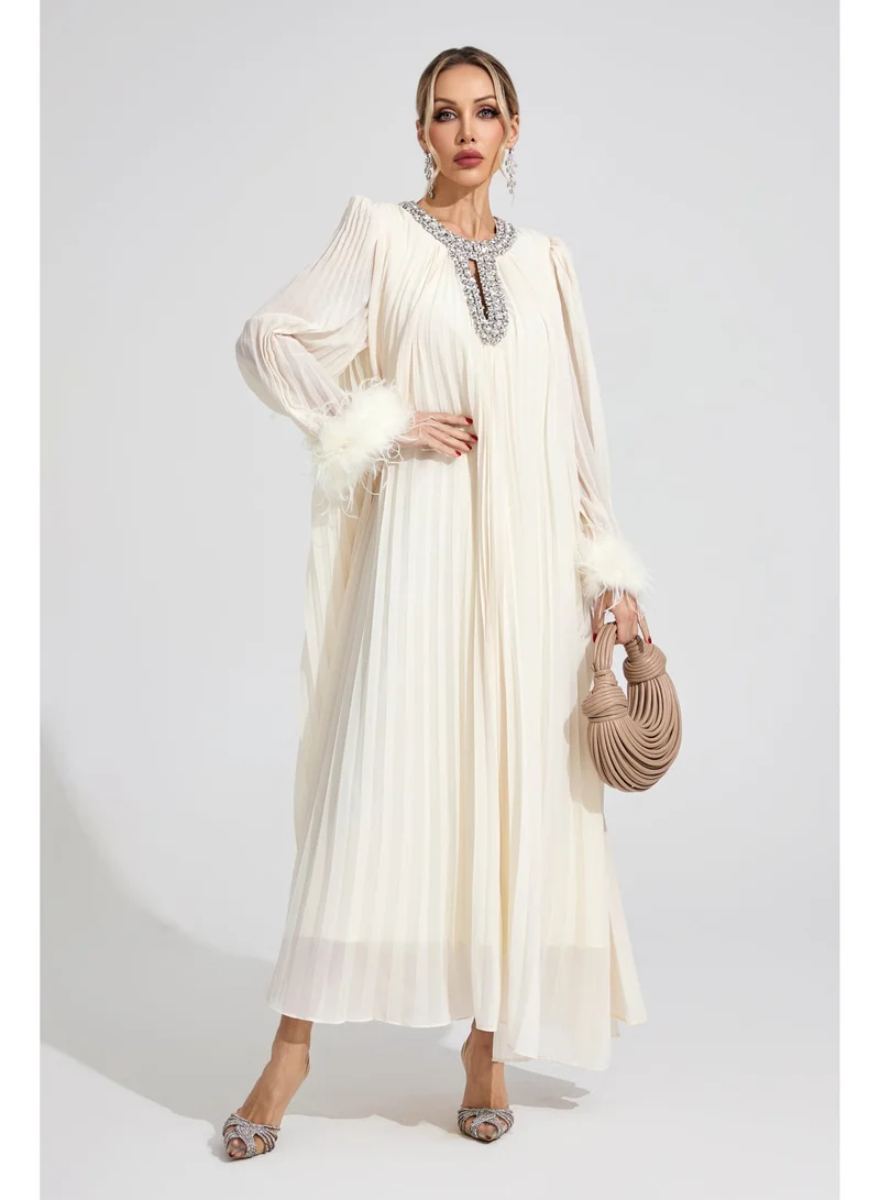 Catchall  Jocasta Feather Maxi Dress for Women | Best Price UAE