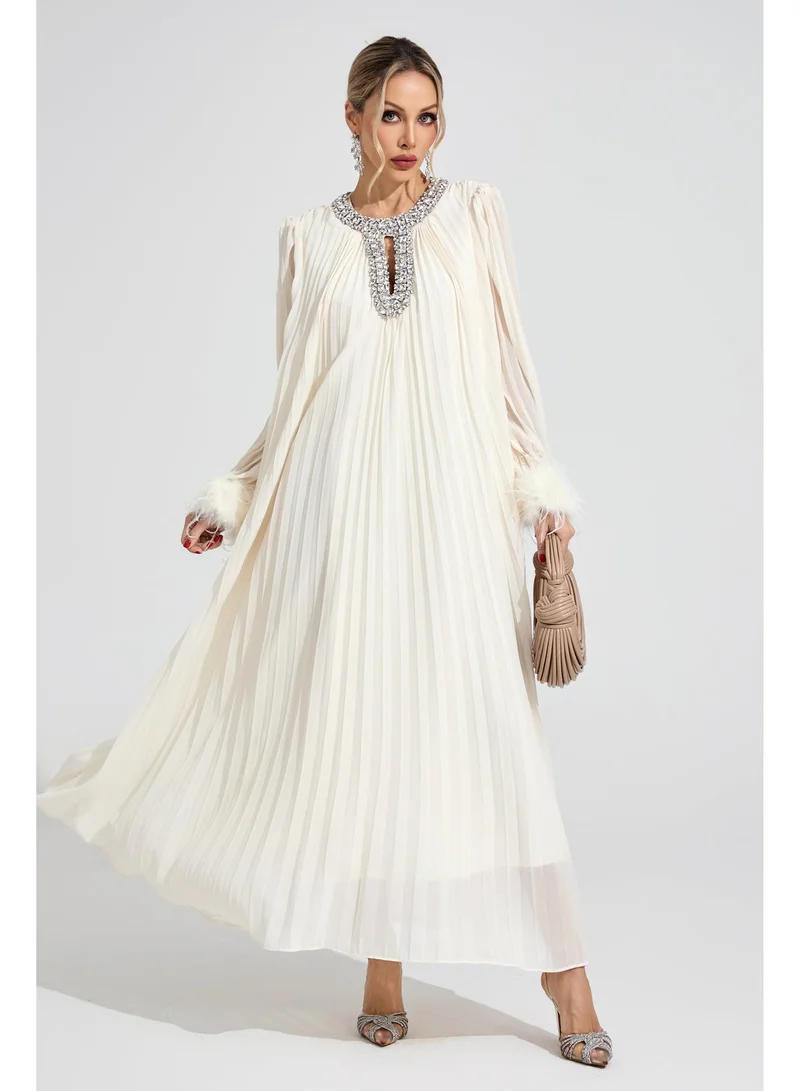 Catchall  Jocasta Feather Maxi Dress for Women | Best Price UAE