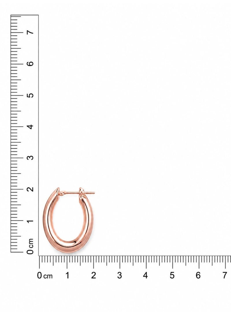 The Intermix Gems 18 Karat 750 Rose Gold Classic Polished Hoop Earrings - Image 4