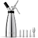 OSJ COOK Whipped Cream Dispenser Stainless Steel Keep Warm and Cold500mL1 Pint Double Wall Thermos Whipped Cream Maker5 Various Stainless Decorating Nozzles1 Cleaning BrushN2O Chargers NOT Included - Image 2