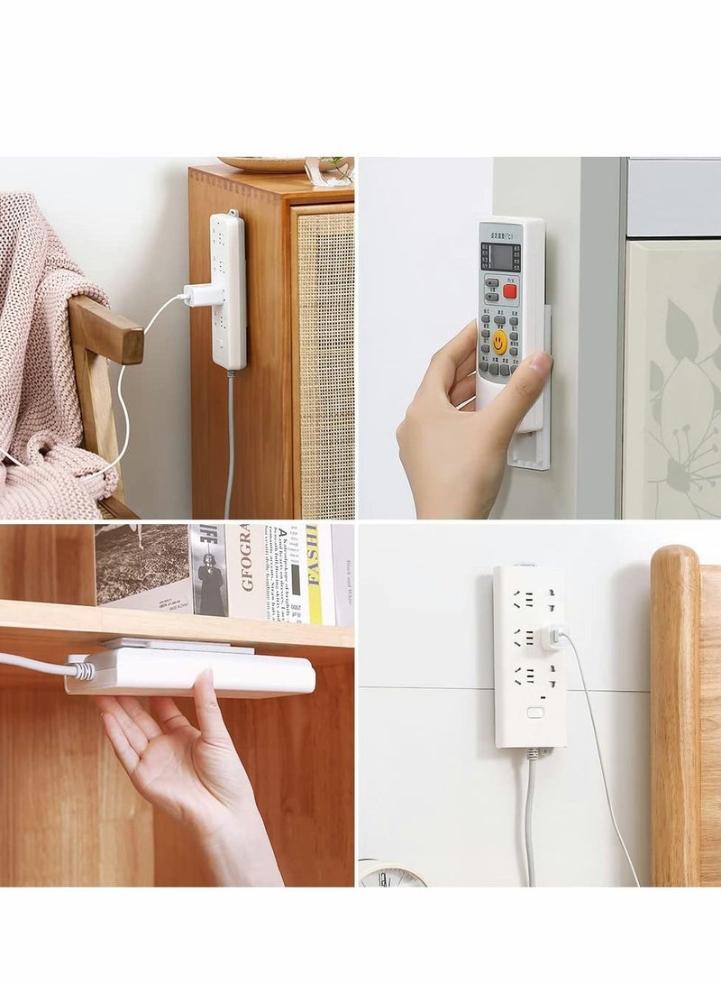Y&D Self Adhesive Power Strip Holder 4pcs Socket Organizer, Holder, Simplest Mount For Board, Remote Control Stored In The Kitchen, Home And Office - Image 5