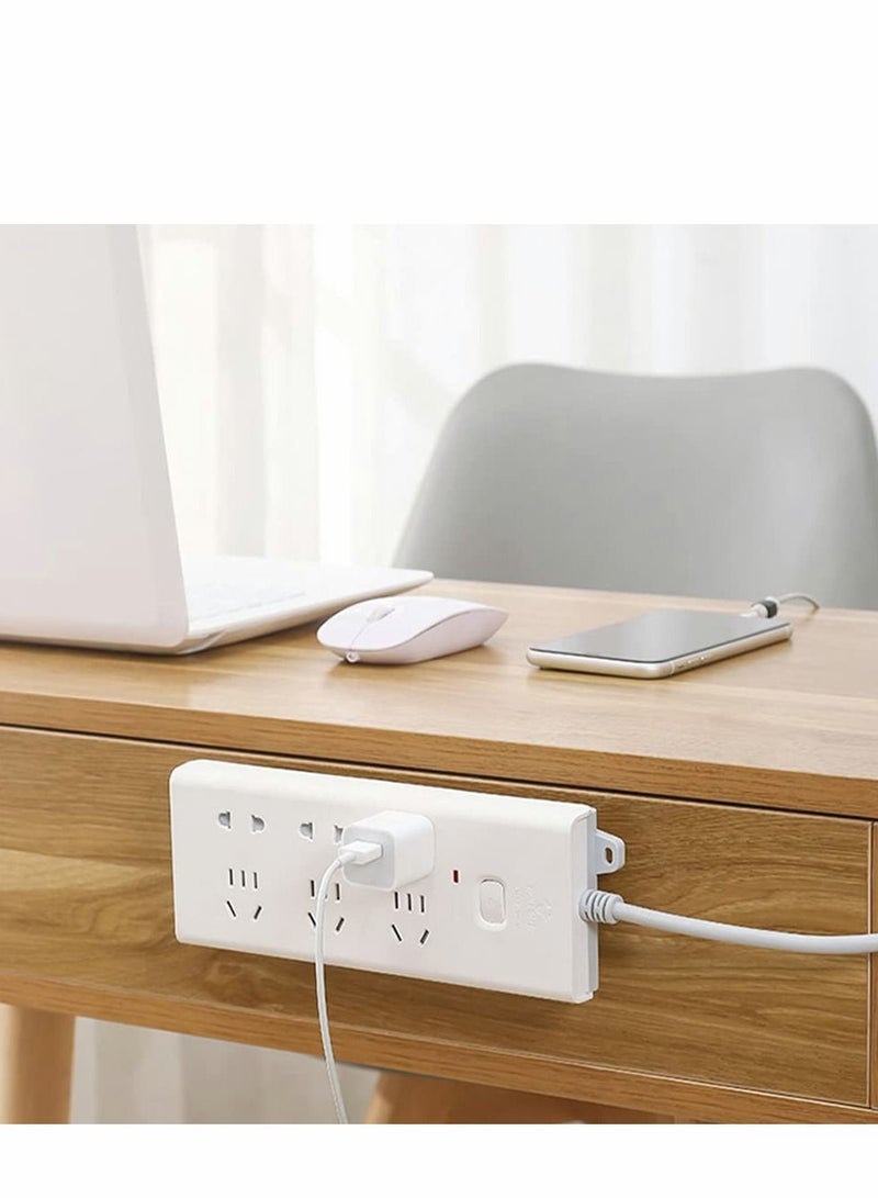 Y&D Self Adhesive Power Strip Holder 4pcs Socket Organizer, Holder, Simplest Mount For Board, Remote Control Stored In The Kitchen, Home And Office - Image 2