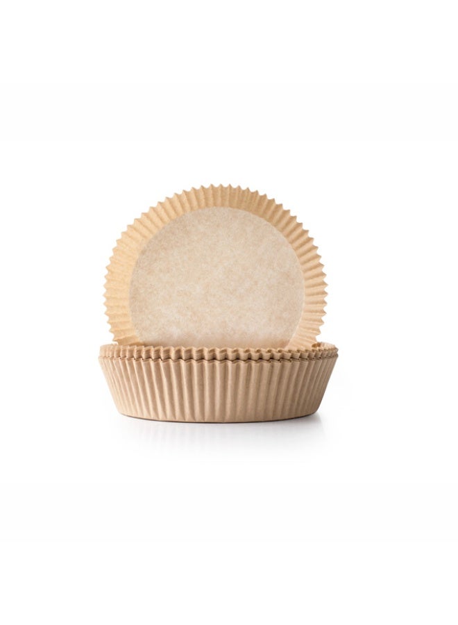 ibili Disposable Paper Air Fryer Tray Round 50 pcs, Non Stick Waterproof Heat Resistant Up to 230º, Greaseproof Silicone Coated, Microwave Oven Safe, Keeps Fryer Clean, Healthy Cooking Accessory - Image 1