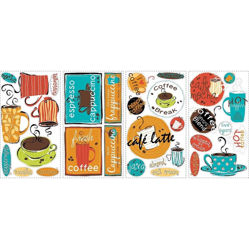 RoomMates RMK1740SCS Cafe Peel and Stick Wall Decals