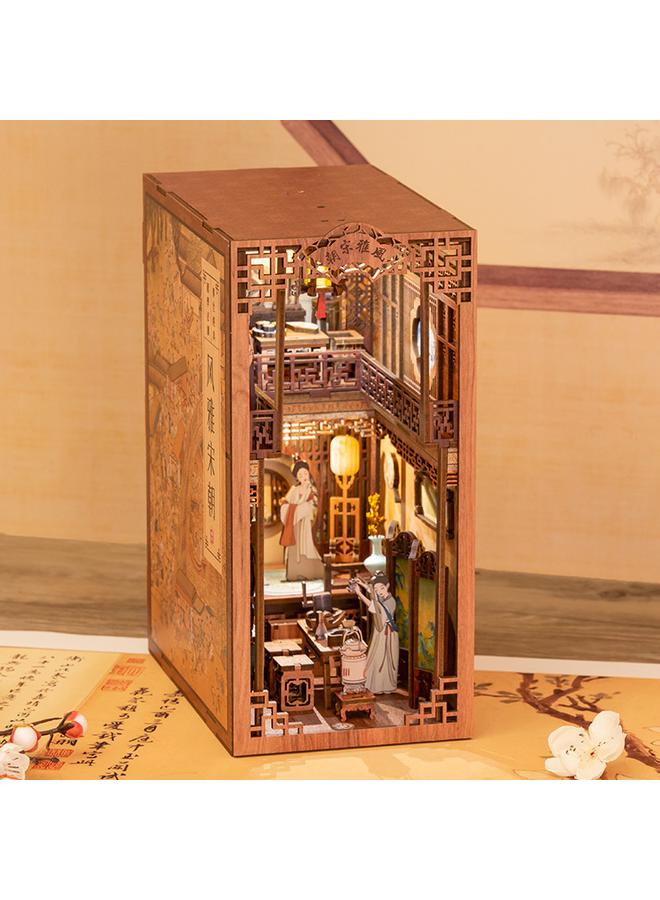 Bluejw CuteBee Elegant Song Dynasty Diy Antique Wooden 3d Handmade Assembled Book Model Toy Gift - Image 1