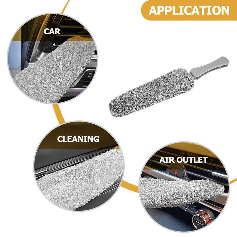Car Vent Cleaning Brush with Extended Handle for Air Conditioning Outlet - Image 5