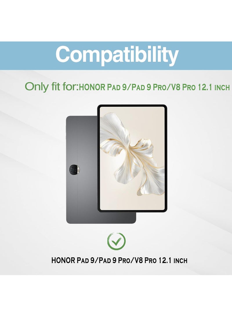 روك بو عبوة من قطعتين من واقي الشاشة لجهاز HONOR Pad 9/Pad 9 Pro/V8 Pro مقاس 12.1 بوصة، واقي من الزجاج المقوى لجهاز HONOR Pad 9 Pro/V8 Pro مقاس 12.1 بوصة، لمسة حساسة، شفافية أعلى، سهل التركيب، مضاد للخدش وخالٍ من الفقاعات، قطعتين - Image 2