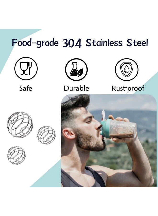 KASBEE Shaker Balls, 3PCS 304 Stainless Steel Mixing Balls for Protein Shakes Formula, Blender Balls for Mixer Bottles - Image 4