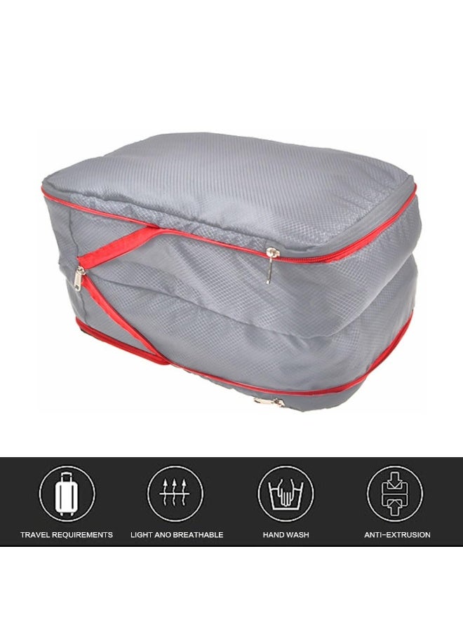 JZS Travel Compression Packing Cubes for Travel Expandable Luggage Backpacking Organizers for Suitcase(Grey,17.5L) - Image 5