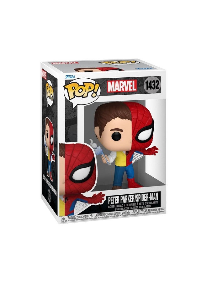 Funko POP Marvel: Split - Spider-Man - Spider-Man/Peter Parker - Marvel Comics - Collectable Vinyl Figure - Gift Idea - Official Merchandise - for Kids & Adults - Comic Books Fans - Image 1