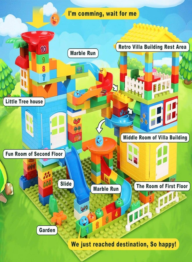 EP EXERCISE N PLAY Marble Run Building Blocks with 6 Balls, 179 Pcs Big Castle Building Toy Set Compatible Classic Blocks Maze Track, Marble Runs for Kids 4-8, Stem Learning Toddler Toys Gifts for Boys Girls Kids - Image 2