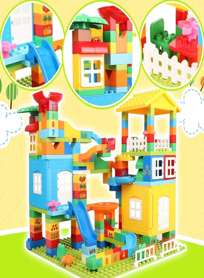 EP EXERCISE N PLAY Marble Run Building Blocks with 6 Balls, 179 Pcs Big Castle Building Toy Set Compatible Classic Blocks Maze Track, Marble Runs for Kids 4-8, Stem Learning Toddler Toys Gifts for Boys Girls Kids - Image 3