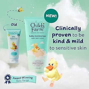 Childs Farm مرطب الأطفال من تشايلدز فارم برائحة ناعمة للأطفال مرطب ومغذي مناسب للمواليد الجدد ذوي البشرة الجافة والحساسة 200 مل - Image 2