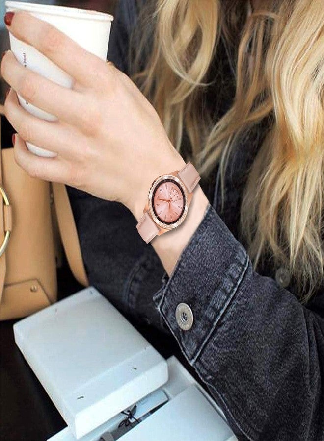 DEALELE Bezel Cover Compatible with Samsung Gear Sport/Galaxy Watch 42mm / Galaxy Watch 4 Classic (42mm), Bling Diamond Stainless Steel Metal Bezel Ring Watch Face Bumper Accessories (Rose Gold) - Image 5