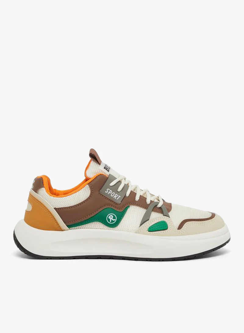 Take Two Textured Chunky Sole Lace Up Sneakers by Styli