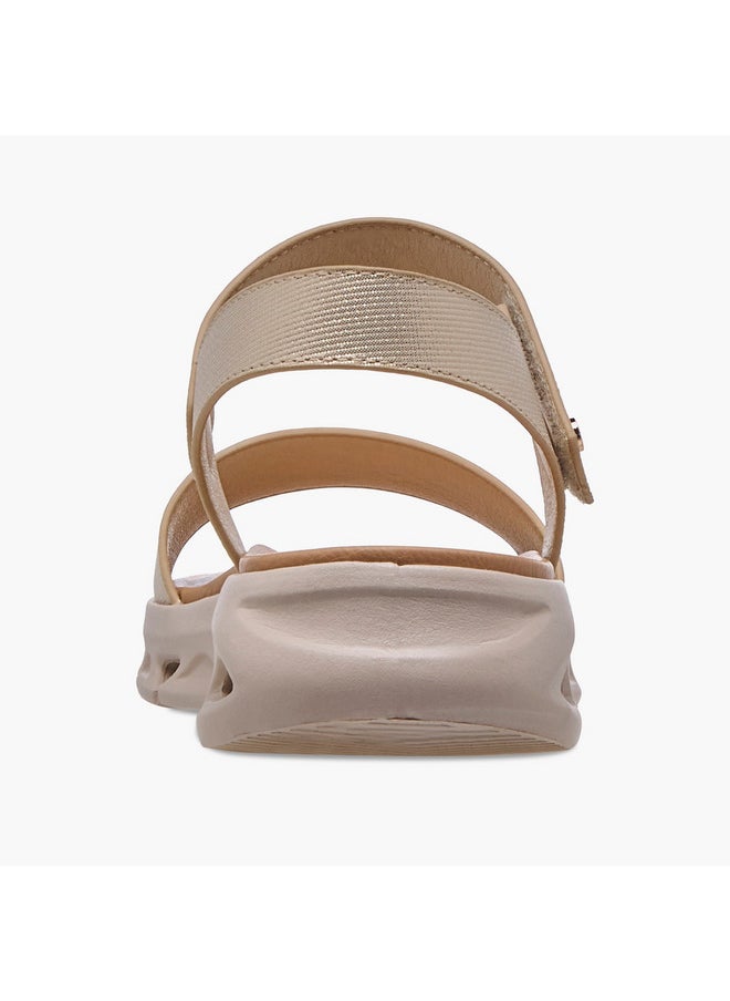 Flora Bella By Shoexpress Women's Textured Strap Sandals with Hook and Loop Closure  - Image 5